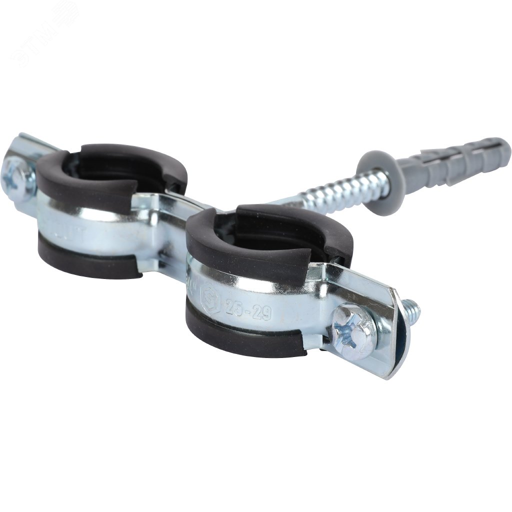 Хомут сдвоенный для крепления в комплекте