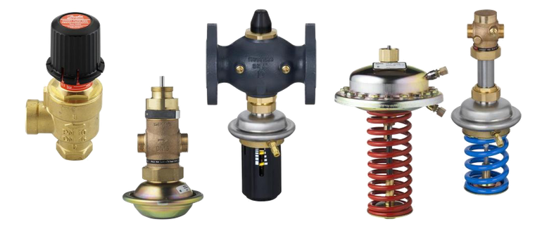 Регуляторы давления, температуры, клапаны смесительные